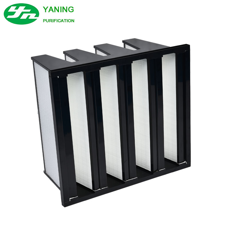 V- Bank HEPA filter, V-style air filter plastic enclosing frame